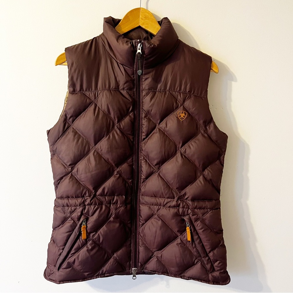 Ariat | Purple Goose Down Puffer Vest Full Zip Sz. Medium